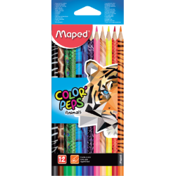 Crayon de couleur Maped Color'Peps Animals set 12 couleurs