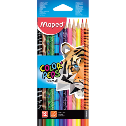 Crayon de couleur Maped Color'Peps Animals set 12 couleurs