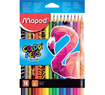 Kleurpotlood Maped Color'Peps Animals set á 18 kleuren