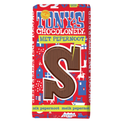 Chocolat Tony’s Chocolonely lettre 180g lait pepernoot