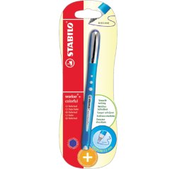 Rollerpen STABILO worker colorful 2019/41 M blauw blister à 1 stuk