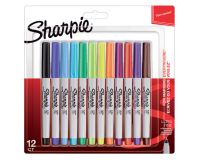 De_rotulador sharpie permanente ultrafino blister 12 unidades colores surtidos