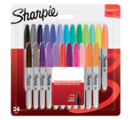Sharpie Fine Point Assorted Bullet Tip Markers Blister Pack of 24 Pieces