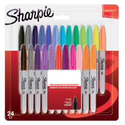 En_rotulador sharpie permanente fino blister 24 unidades colores surtidos