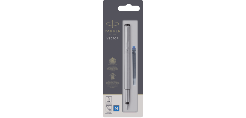 Stylo plume Parker Vector Stainless Steel Medium