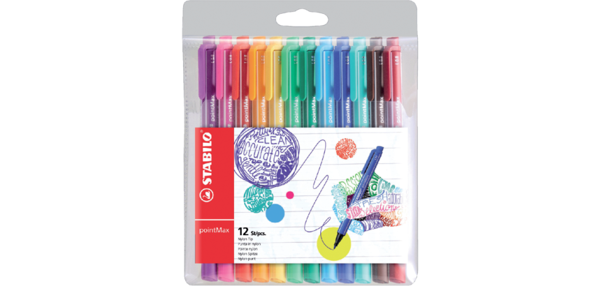 STABILO pointMax Felt-Tip Pen 488/12 Assorted Set of 12 Pieces