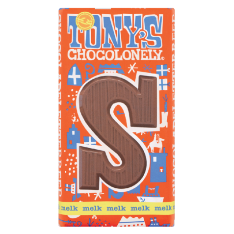Chocolat Tony's Chocolonely Lait Lettre S 180g
