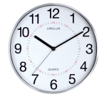 Pendule murale Unilux Aria Ø28,5cm gris argenté/blanc
