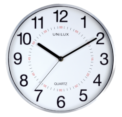 De_pendule murale unilux aria ø28,5cm gris argent