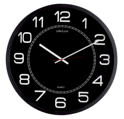 Pendule murale Unilux Mega  Ø57,5cm noir