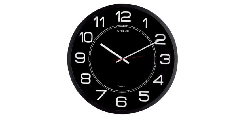 Pendule murale Unilux Mega  Ø57,5cm noir