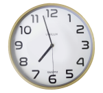 Pendule murale Unilux Baltic Ø30,5cm bois blanc