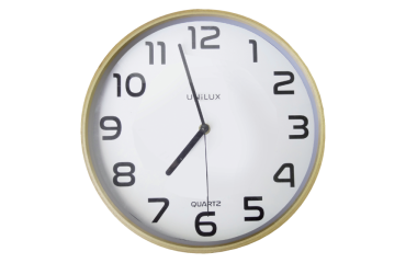 Pendule murale Unilux Baltic Ø30,5cm bois blanc