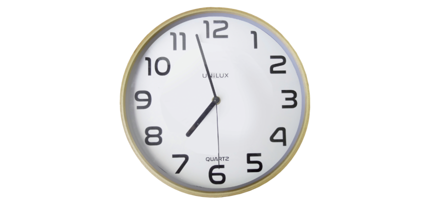 Pendule murale Unilux Baltic Ø30,5cm bois blanc