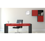 Pendule murale Unilux Aria Ø28,5cm gris argenté/blanc