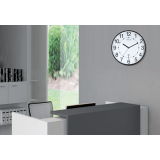 Pendule murale Unilux Maxi Radio-controlled  Ø37,5cm noir/blanc