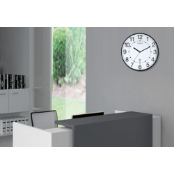 Pendule murale Unilux Maxi Radio-controlled  Ø37,5cm noir/blanc