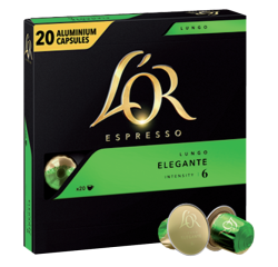 Koffiecups L'Or espresso Lungo Elegante 20 stuks