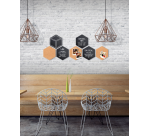 Securit Hexagon-Set mit drei Pinnwänden, vier Tafeln und Zubehör