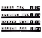 Shelf label security with letters and numbers, black