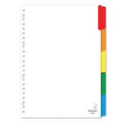Intercalaire Kangaro PK405M A4 23 perforations 5 onglets carton blanc