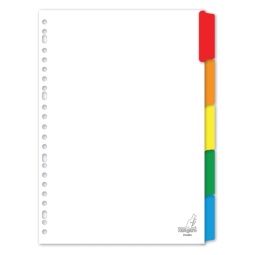 Tabbladen Kangaro 23-gaats PK405M 5-delig wit karton