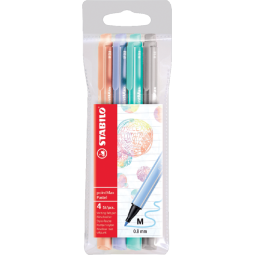 Feutre STABILO pointMax 488/4 Medium Pastel assorti étui 4 pièces