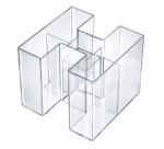 Multipot à crayons BRAVO, 5 compartiments