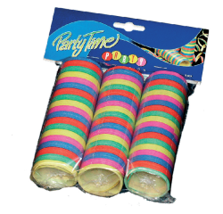 Serpentins blister de 3 rouleaux