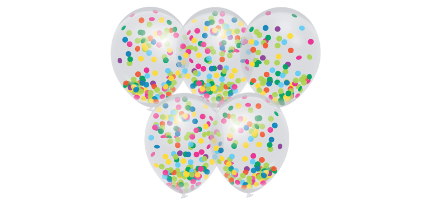 Ballon confetti 5 pièces