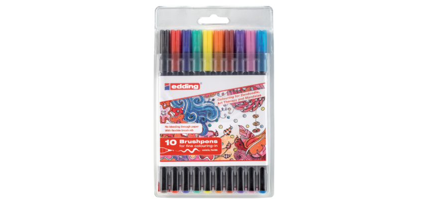 <em>edding Pinselstift 1340 sortiert, Etui mit 10 Stück</em>