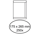 Envelop akte IEZZY 175x265mm zelfklevend 100gr wit 250 stuks