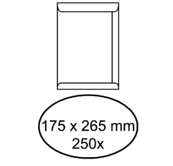 IEZZY Envelope 175x265mm self-adhesive 100g white 250 pieces