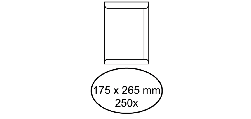 IEZZY Envelope 175x265mm self-adhesive 100g white 250 pieces