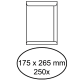 Envelop akte IEZZY 175x265mm zelfklevend 100gr wit 250 stuks