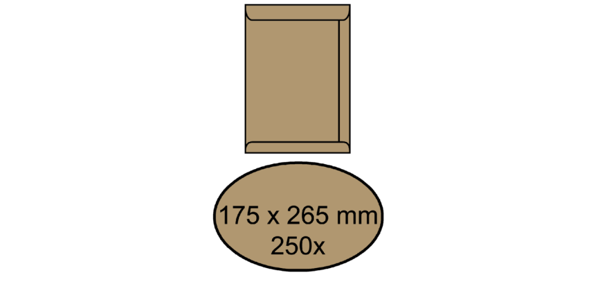 IEZZY Umschlag 175x265mm selbstklebend 90g braun 250 Stück