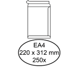 Enveloppe Hermes EA4 220x312mm autocollant blanc 250 pièces