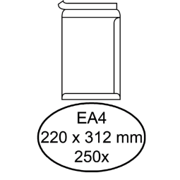 Enveloppe Hermes EA4 220x312mm autocollant blanc 250 pièces