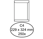 Enveloppe Hermes C4 229x324mm gommée blanc 250 pièces