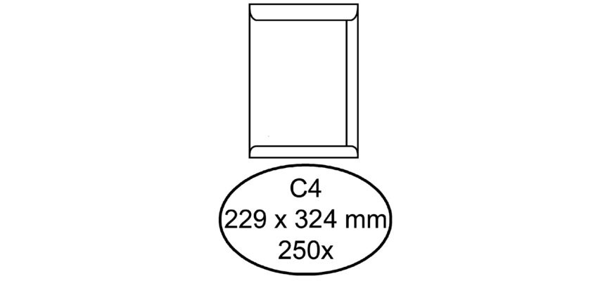 Enveloppe Hermes C4 229x324mm gommée blanc 250 pièces