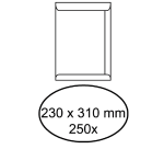 IEZZY envelope 230x310mm self-adhesive 100g white 250 pieces
