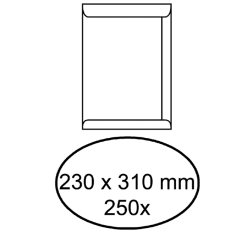 Enveloppe IEZZY 230x310mm autocollant 100g blanc 250 pièces