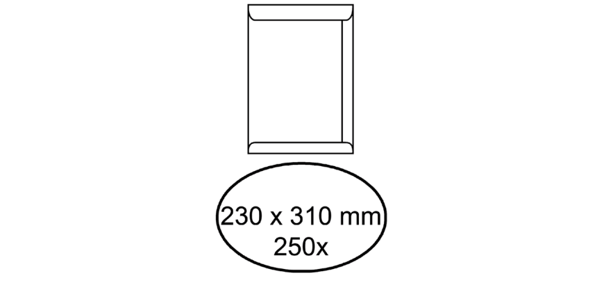 IEZZY envelope 230x310mm self-adhesive 100g white 250 pieces