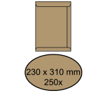 IEZZY Envelope 230x310mm self-adhesive 90g brown 250 pieces