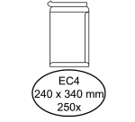 Enveloppe Hermes EC4 240x340mm autocollante blanc 250 pièces