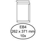 Enveloppe Hermes EB4 262x371mm autocollant blanc 10 pièces