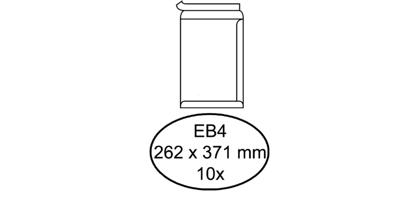 Hermes Envelope EB4 262x371mm self-adhesive white 10 pieces