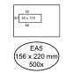 Envelop Hermes EA5 156x220mm venster 4x11links zelfklevend 500 stuks