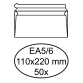 Envelop Hermes bank EA5/6 110x220mm zelfklevend wit pak à 50 stuks