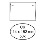 Umschlag Hermes C6 114x162mm selbstklebend weiß 50 Stück
